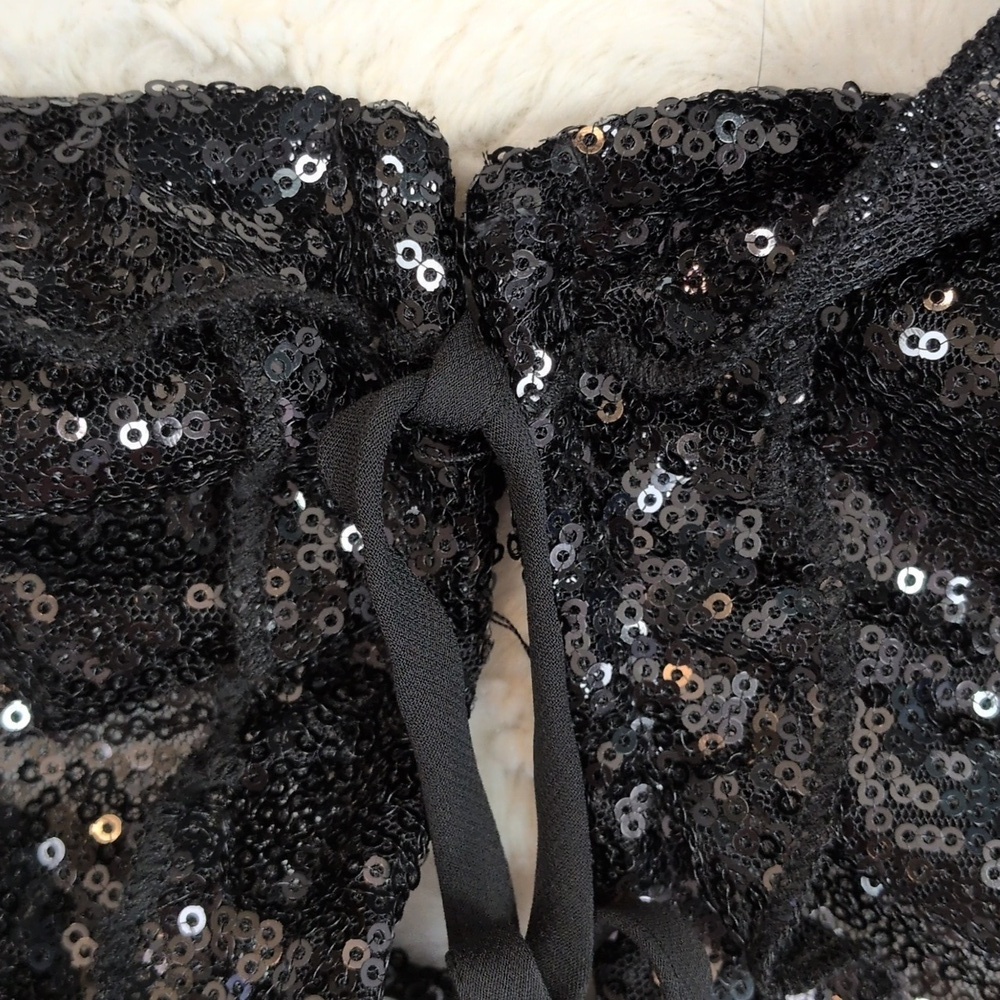 Sequin Ruffle Tie-Front Cami - Picture 15 of 16